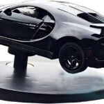 Car Dashboard Decorations – Drift & Turn Mini Car Model Ornament – Dynamic Interactive Automobile Decor for Enthusiasts Vehicle Interior Dashboard Drifting Decorations Accessories Gifts (Black)