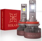 HIKARI WINGS H11 Foglight, 60000LM Pure White 6000K LED Bulbs, Plug & Play IP68 Waterproof Pack of 2