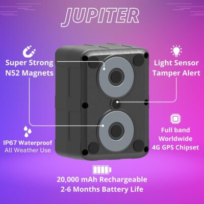 PlanetGPS (Jupiter) - Magnetic Waterproof GPS Tracker for Vehicles GPS Tracker for Cars Trucks with Worldwide Coverage (2 to 6 Months Battery) - Subscription Required (Starting $5.00 / Month) - Image 3