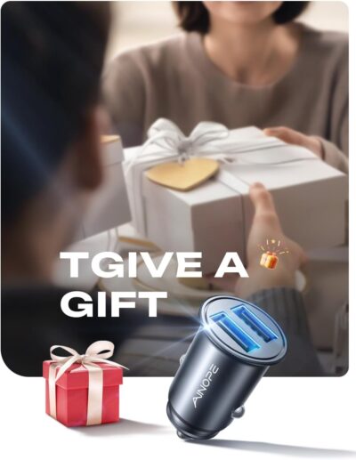 AINOPE Car Charger Adapter【Smallest Metal】 4.8A Cigarette Lighter USB Car Charger Adapter Dual Port 12V USB Outlet Flush Fit for iPhone 16 Pro Max/15/14 iPad Air Samsung Galaxy S25 S24 Ultra,Black - Image 8