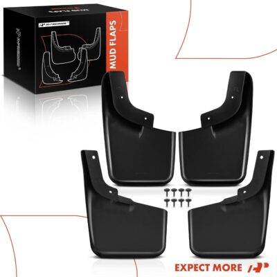 A-Premium Set of 4PCS Mud Flaps Splash Guards Mudguards Mudflaps with Hardware Kits Accessory Compatible with Ford F-150 2004-2014 Pickup, (with Fender Flares), Black Color, Front LH RH and Rear LH RH - Image 8