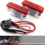 NJSBYL Led Door Panel Courtesy Lights for Atlas Arteon CC Eos Jetta MK5 MK6 Pasat-B6 NMS Golf MK7 Rabbit Footwell Step Welcome Light Side Door LED Projector Lamps White - Image 5