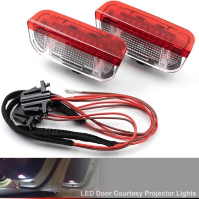 NJSBYL Led Door Panel Courtesy Lights for Atlas Arteon CC Eos Jetta MK5 MK6 Pasat-B6 NMS Golf MK7 Rabbit Footwell Step Welcome Light Side Door LED Projector Lamps White - Image 5