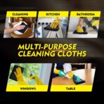 HOMEXCEL Black Microfiber Cleaning Cloth 6 Pack, 12.5 x 12.5 inch Microfiber Towels for Cars, Ultra Absorbent Car Washing Cloth, Lint Free Streak Free Cleaning Rags for Car, Kitchen, and Window - Image 6