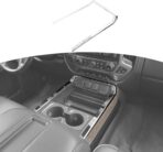 RT-TCZ for Chevy Silverado Chrome Center Console Trim Frame Cover for Chevy Silverado GMC Sierra 2014-2018 Silver Chrome Interior Accessories