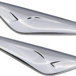 Front Fender Chrome Trim Finisher for Left Driver & Right Passenger Side Fender Compatible with BMW X3 F25 X4 F26 2011 2012 2013 2014 2015 2016 2017 Replaces 51117338569 51117338570