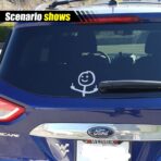 Car Fuck You Meme Large Vinyl Sticker Decal, Funny Personalised Cartoon Middle Finger Sticker, Fit for Cars Windows Bumpers Trucks Motorcycles or Any Other Smooth Surface (White Large) - Image 6