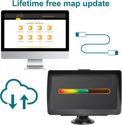 7-Inch HD Touchscreen GPS Navigator for Car, Truck & RV with 2025 Maps (Free Lifetime Updates), Voice Turn-by-Turn Guidance, Speed & Red Light Camera Alerts, Custom Truck Routing - Image 4