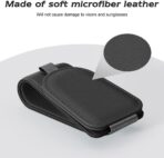 Sotfamily Sunglass Holder for Car Visor, Suede Cloth Magnetic Sunglass Organizer for Car Accessories, 2 Packs, Black - Image 5