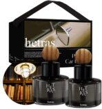 hetras Premium Car Diffuser Set(2 Pack, 2.6 fl.oz. Each), Book Store - Woody Herb Scent, Long-Lasting Fragrance, Air Freshener for Car, Car Interior Decor & Accessories, Gift-Worthy Luxurious Scent