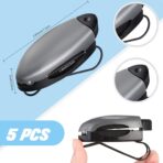Frienda 5 Pcs Auto Car Vehicle Sun Visor Clip Holder Sunglasses Holder for Eyeglasses Mount Ticket Card Clip for Car Accessories (Black,Gray,Silver) - Image 2