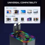 Vitog Retractable Car Charger, Wireless Bluetooth 5.3 FM Transmitter 100W USB C 4 in 1 Fast Car Charger Adapter,iPhone 16 Fast Charging-for iPhone 16 15 14 13 12 Android - Image 4