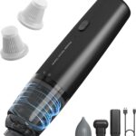 Handheld Vacuum Cordless, Car Vacuum Portable with 2 Suction Modes, Blow & Suction 2-in-1, Mini Vacuum Cleaner Rechargeable for Car, Home, Pet Hair, Office, Desk, Keyboards (Black)