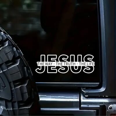 2 pcs The Way of Jesus, Truth, Life Christianity Funny Car Bumper Sticker,5 Inch Vinyl Decal, Waterproof,Die-Cut for Cars,Windows,Laptops - Image 2