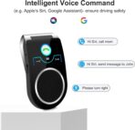 Bluetooth 5.0 Car Speaker, in Car Speakerphone, Bluetooth Receiver for Cell Phone Support Siri Google Voice Assistant, Built in Microphone&3W Speaker for Handsfree Calls, GPS, Music - Image 4