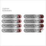 8 Pieces Automatic Door Driver Will Open Door Stickers for Cars, Brushed Silver,5inx1in - Image 2