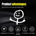 Car Fuck You Meme Large Vinyl Sticker Decal, Funny Personalised Cartoon Middle Finger Sticker, Fit for Cars Windows Bumpers Trucks Motorcycles or Any Other Smooth Surface (White Large) - Image 4