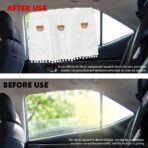 Car Side Window Sun Shade Privacy Curtain for Baby, Suction Cup Window Shade, 25"x18" Car Cartoon Sunshade Protector Heat Blocker Cover, Privacy Curtain for Kids Women (Three Bears) - Image 4