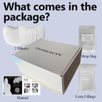 TANOLA TESBEAUTY Nappa Leather Headrest Pillow 2 Packs for Tesla Neck Pillow Uniquely Designed for Tesla Model Y/3/S/X Tesla Car Neck Support Cushion for People Under 5'7" White - Image 6