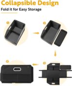 Car Seat Organizer, Front Seat Organizer, Collapsible Car Organizer and Storage for Backseat and Passenger Seat, Big Capacity with Elastic Bands can Hold Cups, Car Travel Essentials for Kids - Image 8