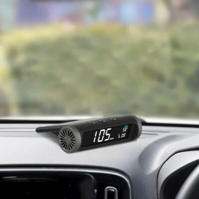 Car Wireless Heads up Display, Solar HUD Head Up Display Digital GPS Speedometer Driving with LCD Screen - Image 6