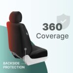 FH Group Car Seat Covers PU Leather Automotive Seat Covers Front Set, Gray Seat Covers Pair Set with Gift Universal Fit Interior Accessories for Cars Trucks and SUVs - Image 4