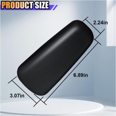 2PCS Car Door Armrest Pads, Soft Memory Foam Car Knee Leg Elbow Cushion, Leather Car Arm Rest Pillow for Comfort Support, Universal Car Interior Accessories for Most Vehicles (Black) - Image 2