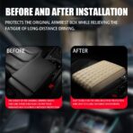 Car Armrest Cushion, Automotive Anti-Scratch Leather Memory Foam Center Console Pad Cover Protector Elbow Pillow Armrest Seat Box with Organizer Pockets Storage Bag, Universal Fit - Image 3