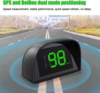 Shkalacar Car HUD Headup Display KM/H MPH GPS Digital Speedometer with LED Large Font Display + Car Charge Adapter for Car Truck SUV Motorcycle - Image 5