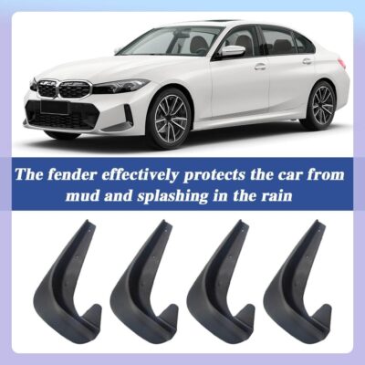 4PCS Car Mud Flaps, Black Mud Flaps Splash Guards, Front & Rear Side Mud Guard, No Drilling Mudguards Fenders Car Exterior Accessories Universal for Most Cars, Truck Vehicle - Image 4