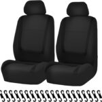 4PCS Car Seat Covers Front Seats Kit with Car Headrest Cover,Breathable Front Seat Covers with Elastic Design,Full Coverage Cars Seats Protector Fit for Most Cars/Trucks/SUVs