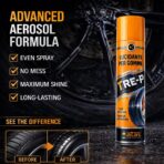 ATAS Italian Tire Shine Spray – Long-Lasting Shine, Deep Black Gloss, Professional Tire Dressing, 13.5 fl oz,3-in-1 Revive, Protect & Polish Cleaner - Image 6