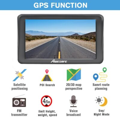 GPS Navigator for Car Truck 7 inch Touch Screen,2025 North America Maps Free Lifetime Updates,Turn-by-Turn Voice Guidance, Speed & Red Light Warning - Image 2