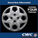 Premium Replica Hubcap Set, Fits Ford Fiesta 2011-2013, Replacement 15-inch Wheel Cover (4 Pieces)