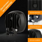 BIGLION.X 5 Inch Pair 160W Amber Round LED Offroad Lights 18800LM Amber Yellow OffRoad Lights Super Bright Amber Driving lights Fog Lights Waterproof IP68 Light Bar for Trucks Pickup 4x4 SUV ATV UTV - Image 5