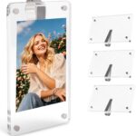4Pcs Car Clip Picture Holder,Personalized Car Picture Frame,Acrylic Car Photo Holder,Magnetic Car Sun Visor Photo Clip,Visor Clip Photo Frame Hanging Decor Car Accessories for Mom Husband Family Photos