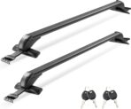 VEVOR Roof Rack Cross Bars, Universal Fit for Naked Roofs Without Raised Rails/Flush Rail/Black Moldings, 165 LBS Capacity, Lockable Heavy Duty Aluminum Crossbar Racks Roof Rail Rooftop Luggage Canoe