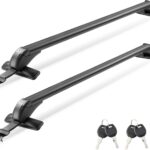 VEVOR Roof Rack Cross Bars, Universal Fit for Naked Roofs Without Raised Rails/Flush Rail/Black Moldings, 165 LBS Capacity, Lockable Heavy Duty Aluminum Crossbar Racks Roof Rail Rooftop Luggage Canoe