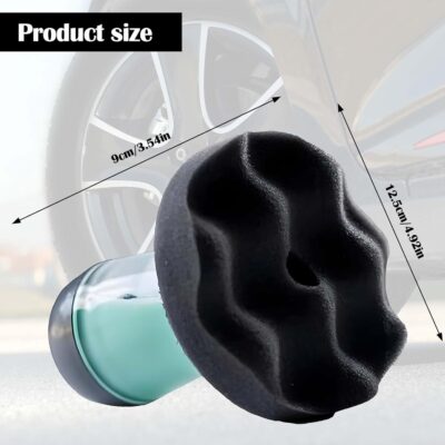 Flow Tire Shine Applicator with Reservoir - No-Drip, Streak-Free, Reusable Detailing Sponge for Car Care - Image 6