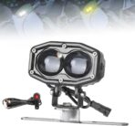 Dirt Bike Light Bar Kit, 4 Modes White Yellow Combo Front LED Headlight Kit with Strobe Universal for Dirt Bike Pit bike Ski-D oo G4 Motocross