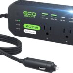 200W Car Power Inverter DC 12V to 110V AC, 30W USB-C & 18W USB-A Fast Charging, 2 AC Outlets for Laptop, Phone, Tablet, Game Console - Compatible with 12V Cigarette Lighter Socket