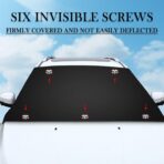 carleef Magnetic Car Windshield Sun Shade,Anti-Theft Sun Shade for Car Windshield with 5 Invisible Magnets,All-Season Universal Front Cars Sunshades for Windshields Cars Accessories - Image 4
