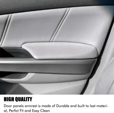 A ABIGAIL Compatible with 2008 2009 2010 2011 2012 Accord Sedan Center Console Armrest Cover & Front Door Panels Armrest (Gray) - Image 4