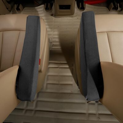 AUCELI 2 Pcs Car Front Seat Armrest Covers, Cloth Fabric Armrest Protectors, Direct Replacement Center Console Lid Armrest Cover Skin, Universal Accessories for Car, SUV, Truck and Van - Image 2