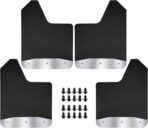 XUKEY 4PCS Car Universal Mud Flaps Splash Guards with Night Reflectors Mudguard Fender Flares Mudflaps w/Hardware, Front and Rear Wheel Tire Protection for Pickup Truck SUV Van Trailers Caravans