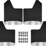XUKEY 4PCS Car Universal Mud Flaps Splash Guards with Night Reflectors Mudguard Fender Flares Mudflaps w/Hardware, Front and Rear Wheel Tire Protection for Pickup Truck SUV Van Trailers Caravans