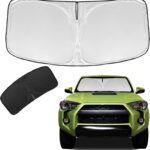for Toyota 4Runner 2010-2024 2025 2026 Sun Shade Sunshade Windshield Cover - 4 Layers Front Window Shade for 4-Runner Custom Fit Sun Visor - 240T Retractable Shade Blocks UV Rays Car Accessories
