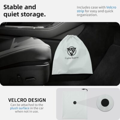 Ludicrous Sunshade for Tesla Model S/3/X/Y Front Windshield Sun Shade Accessories Juniper/Highland Foldable Car Window Sun Blocker with Organizer Bag,Triple-Coated Triple Layer - Image 3