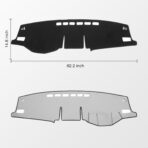 KUST Black Dash Cover Mat for Toyota RAV4 2019-2025 Left Hand Driving Non-Slip Dashboard Cover Interior for RAV4 Accessories Custom Fit Dash Mat Sunshade Windshield Glare - Image 2