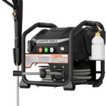Giraffe Tools Crossfalls Retractable Pressure Washer Max, 3000PSI, 1.45GPM, 1800W Induction Motor, Wall Mounted Electric Power Washer with 50ft Pressure Hose, 4-Nozzles, Foam Cannon, Automatic Rewind
